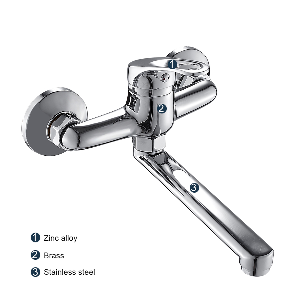Home Bar Sink - Kitchen Sink Faucet Universal Wall Mounted