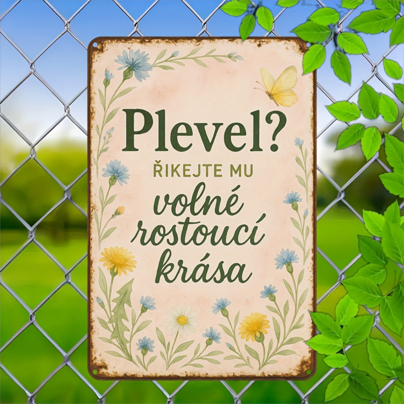 Home Bar And Restaurant - 2D Flat, 1pc Czech Slogan Retro