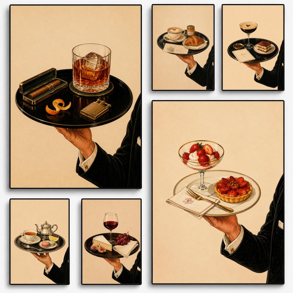 Home Bar Lounge - Vinyl Record Bar Tray Martini Lounge