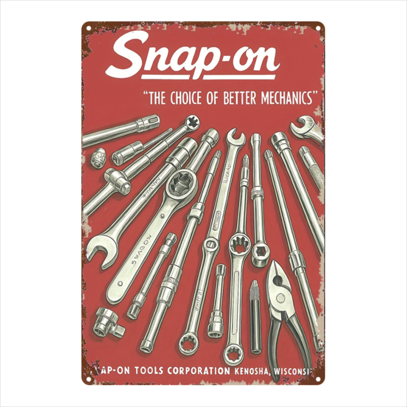 Home Bar And Restaurant - 2D Flat, 1pc, Metal Sign, Snap-On