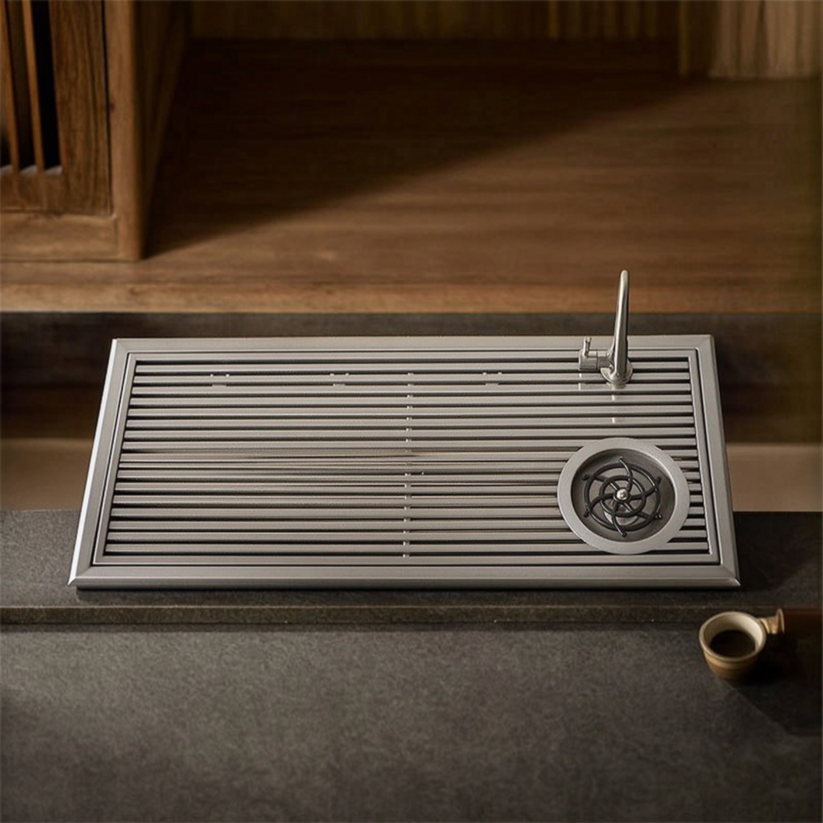 Modern Inset Tea Tray with Dra - Home Bar And Counter 리뷰 및 가격