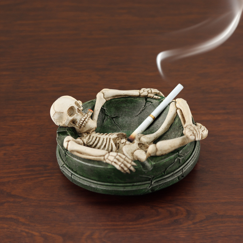 Resin Skull Shaped Ashtray, Cr - Home Bar And Counter 리뷰 및 가격