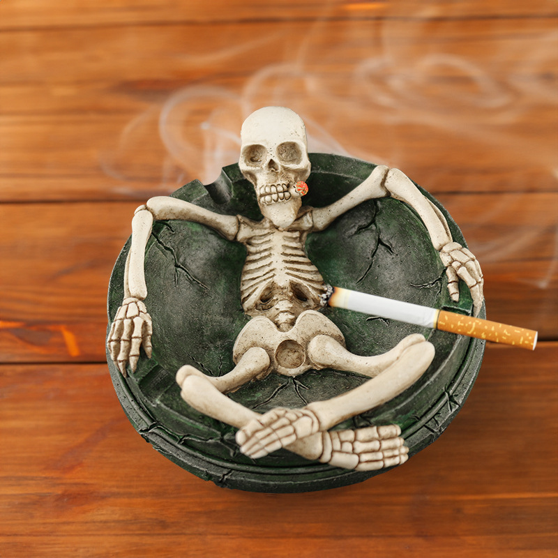 Resin Skull Shaped Ashtray, Cr - Home Bar And Counter 리뷰 및 가격
