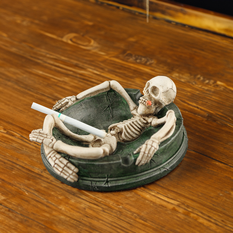 Resin Skull Shaped Ashtray, Cr - Home Bar And Counter 리뷰 및 가격
