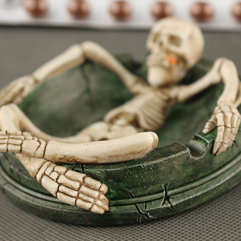 Resin Skull Shaped Ashtray, Cr - Home Bar And Counter 리뷰 및 가격