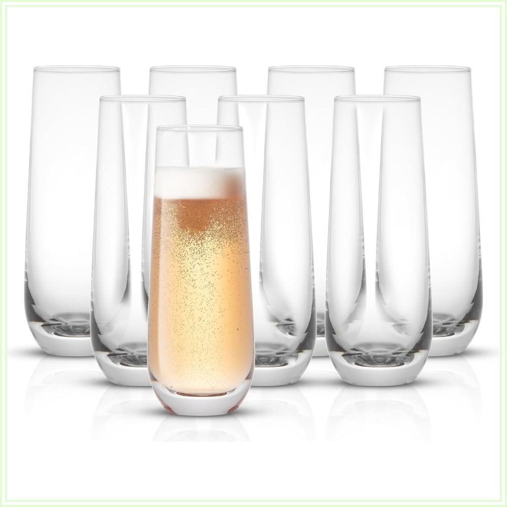 Stemless Champagne Flutes Set  - Highball Glass Set 리뷰 및 가격