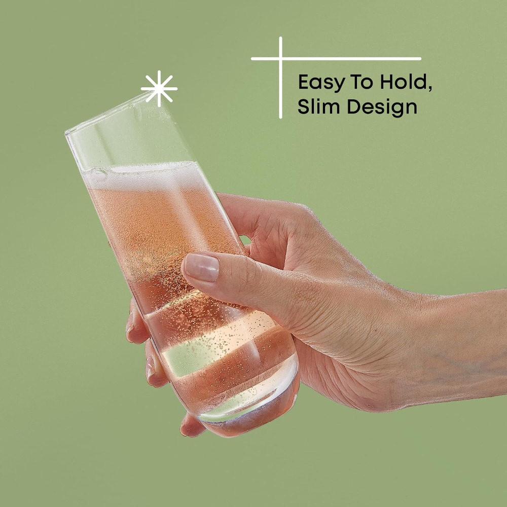 Stemless Champagne Flutes Set  - Highball Glass Set 리뷰 및 가격