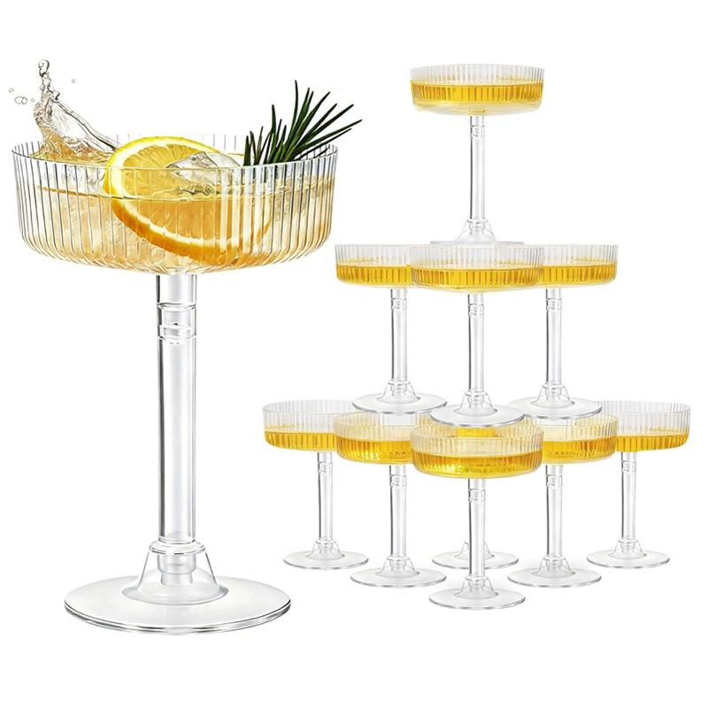 Clear Plastic Martini Dessert  - Home Bar Supplies 리뷰 및 가격