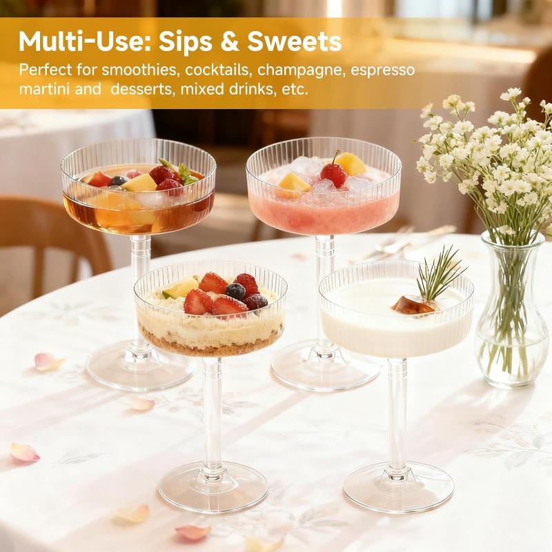 Clear Plastic Martini Dessert  - Home Bar Supplies 리뷰 및 가격