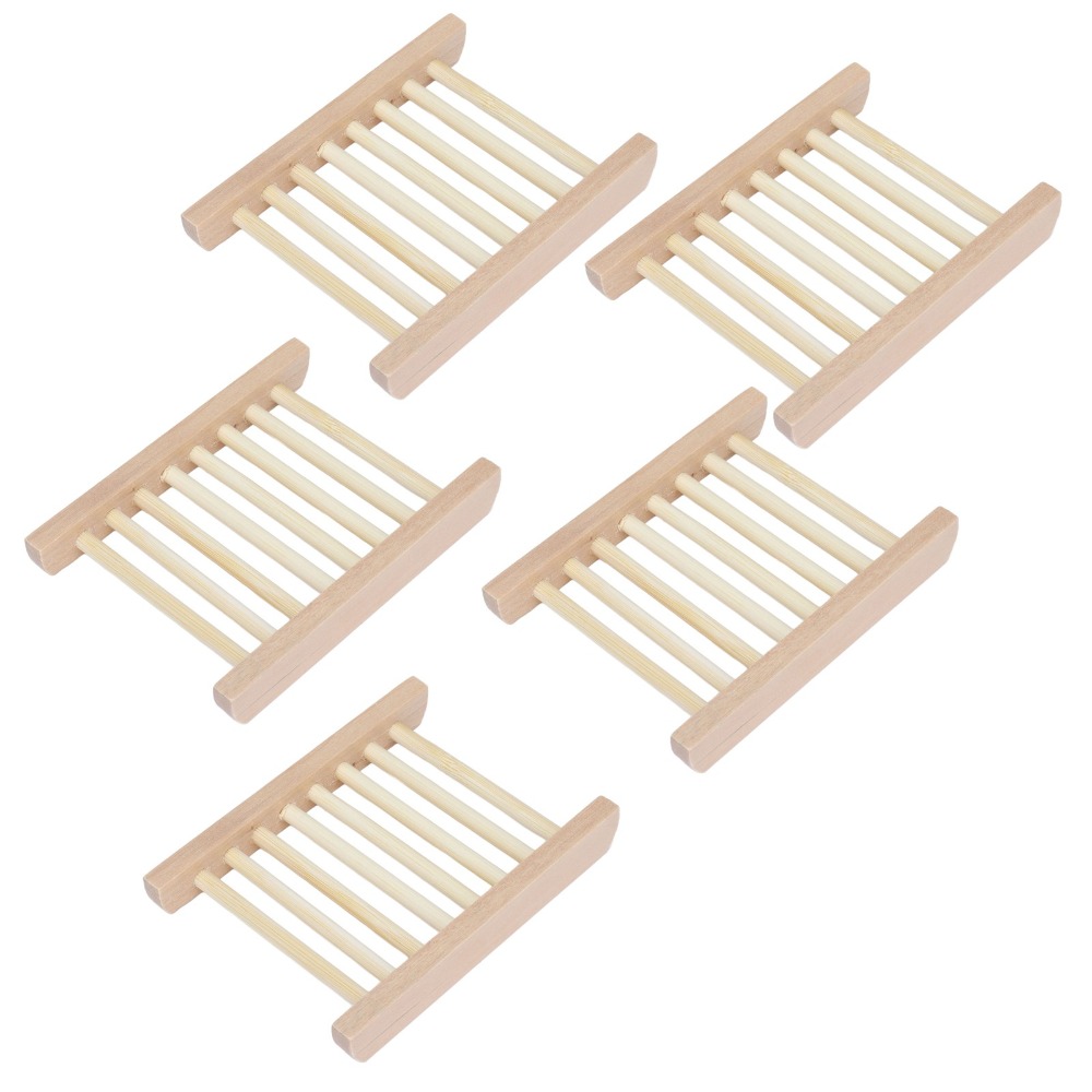 5 PCS Natural Wood Soap Dish S - Home Bar Supplies 리뷰 및 가격