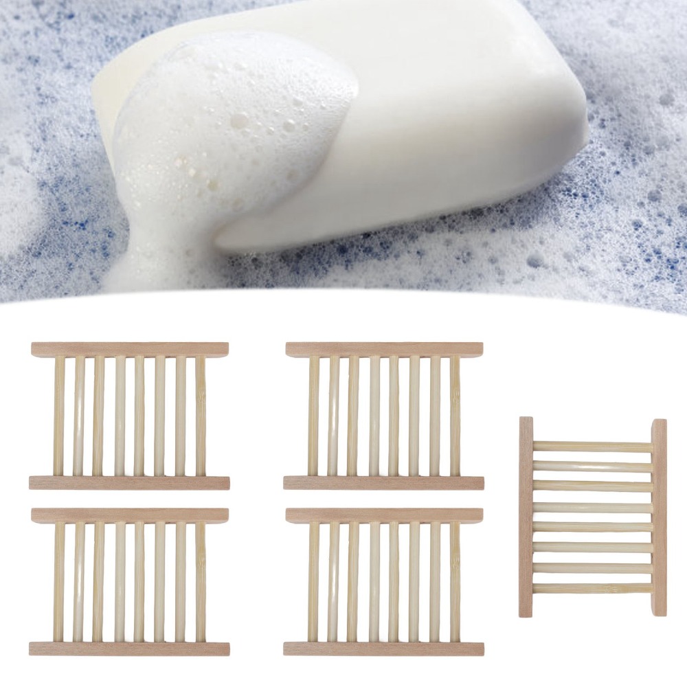 5 PCS Natural Wood Soap Dish S - Home Bar Supplies 리뷰 및 가격