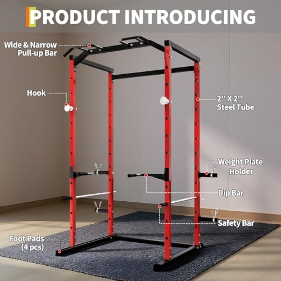 Heavy-Duty Power Cage with Pul - Home Bar And Gym 리뷰 및 가격