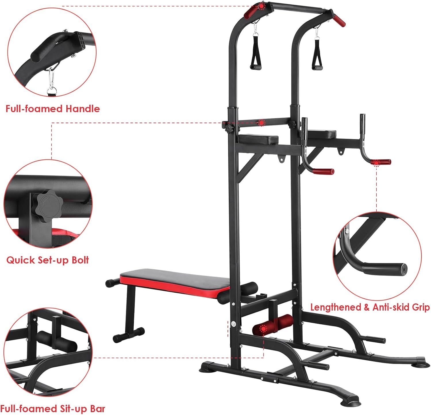 Power Tower with Bench, Pull U - Home Bar And Gym 리뷰 및 가격