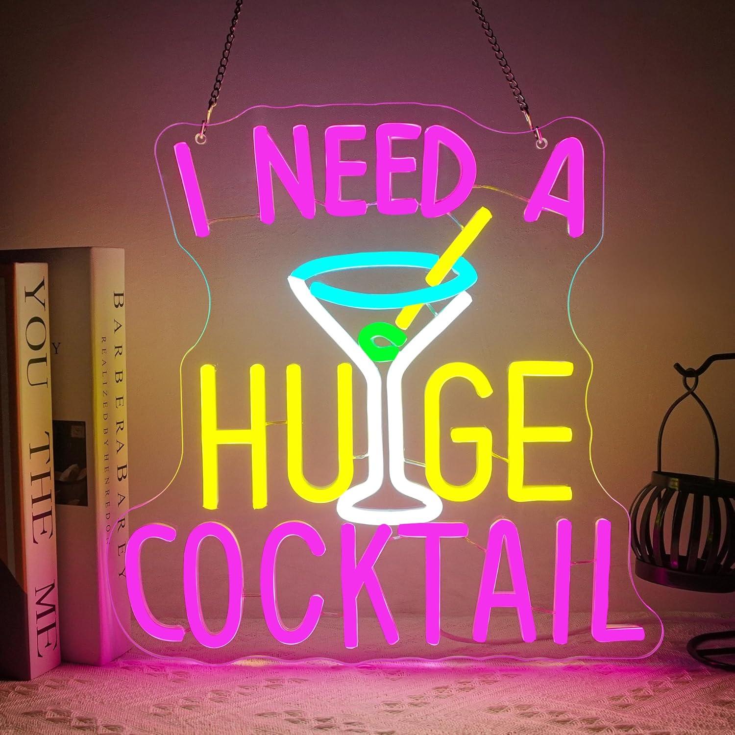 I Need A Huge Cocktail Neon Si - Home Bar Lounge 리뷰 및 가격