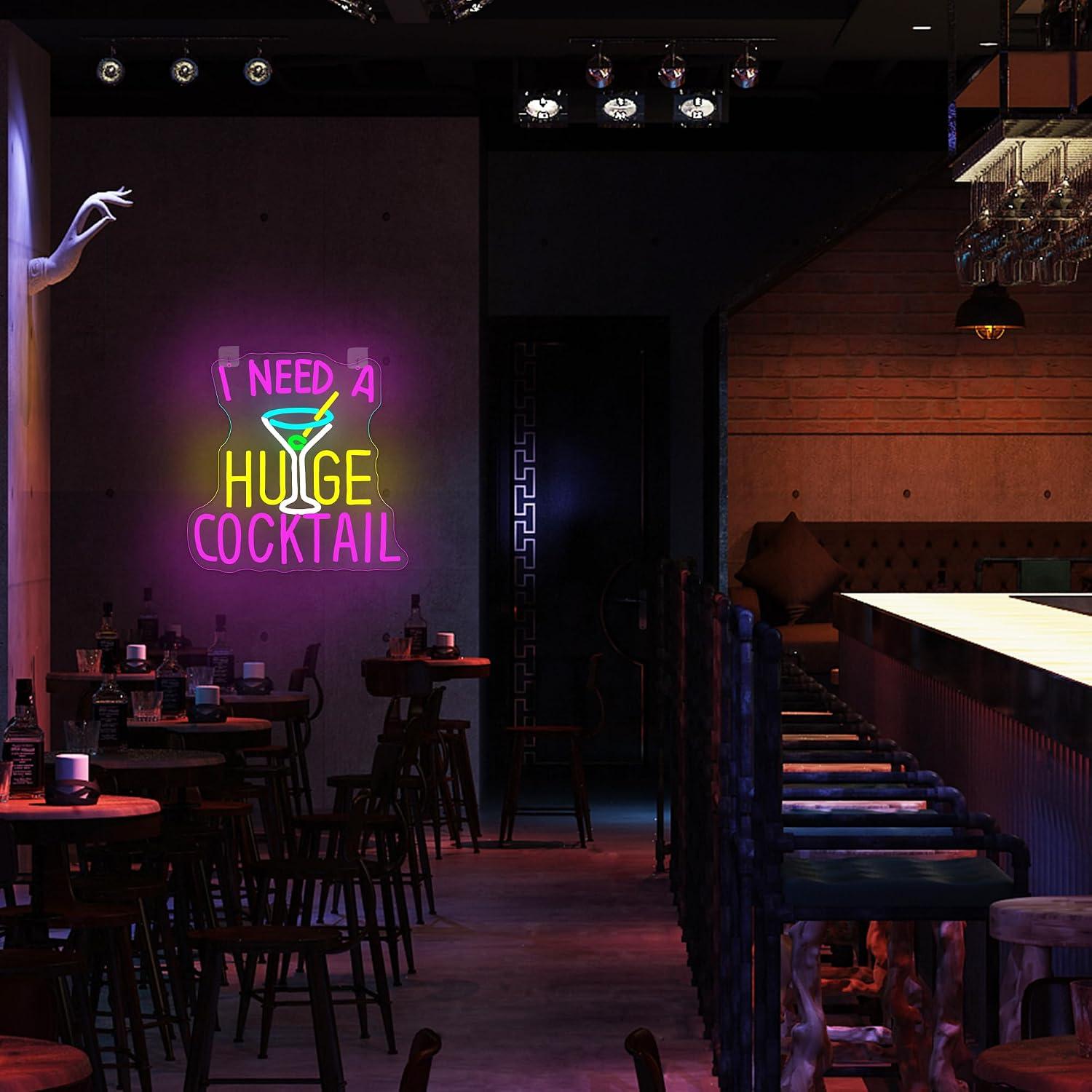 I Need A Huge Cocktail Neon Si - Home Bar Lounge 리뷰 및 가격