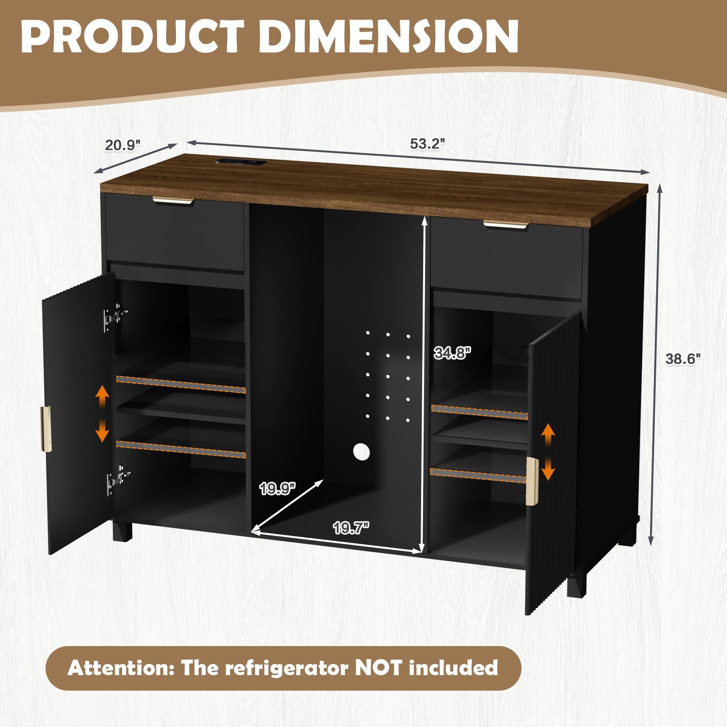 Coffee Bar Cabinet with Mini F - Home Bar And Fridge 리뷰 및 가격