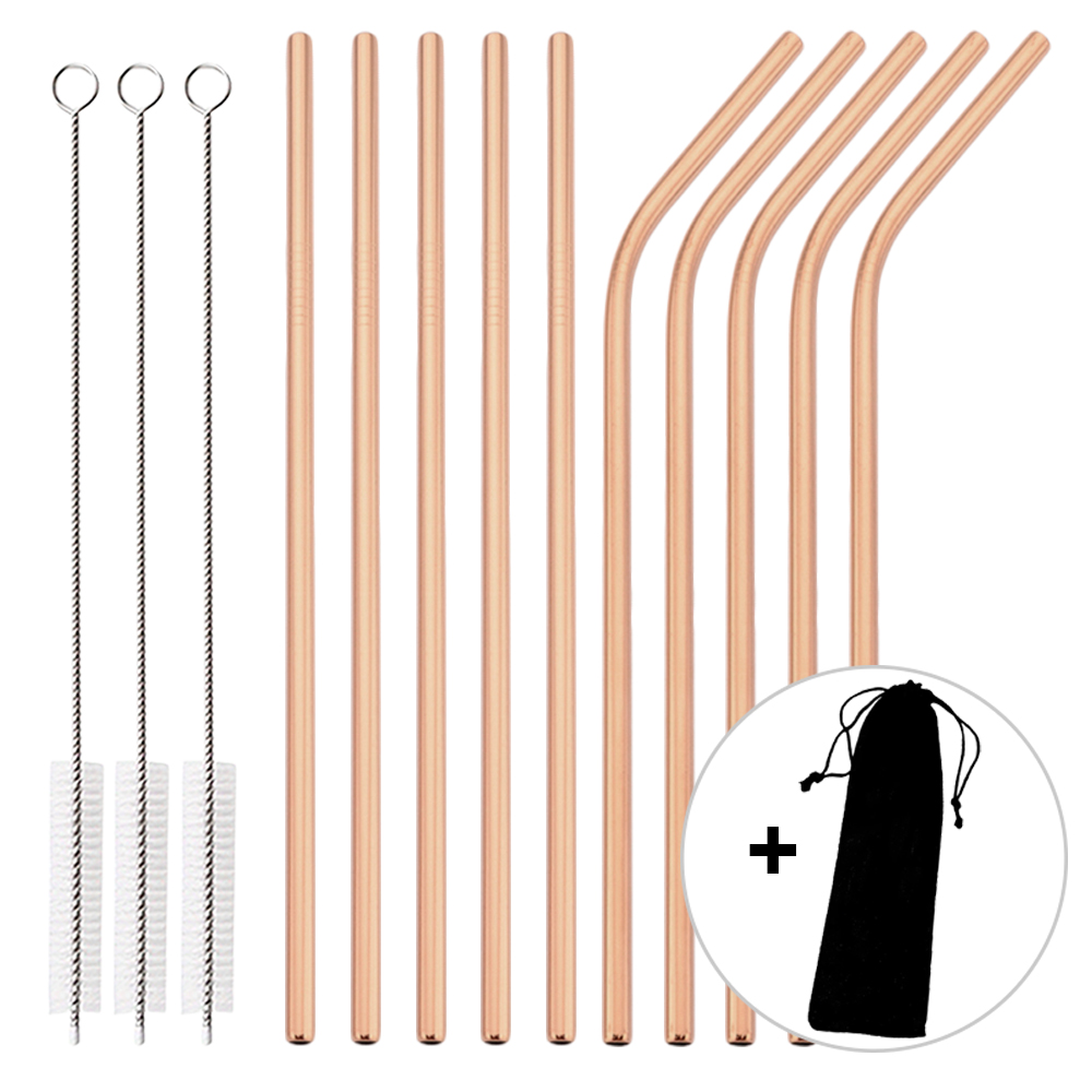 14Pcs Reusable Rose Gold Straw - Home Bar Setup 리뷰 및 가격