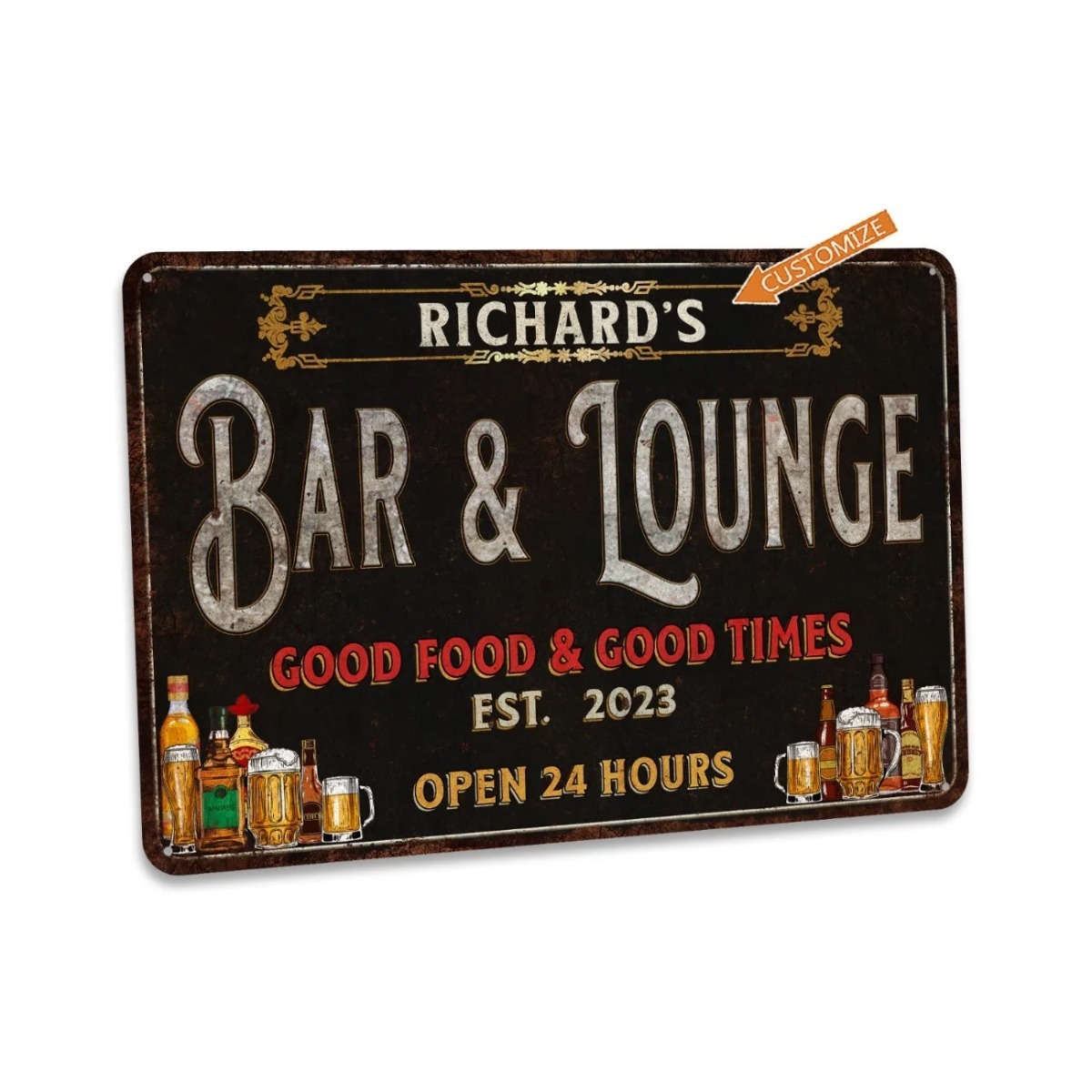 Custom Bar & Lounge Sign Bar a - Home Bar Signs 리뷰 및 가격
