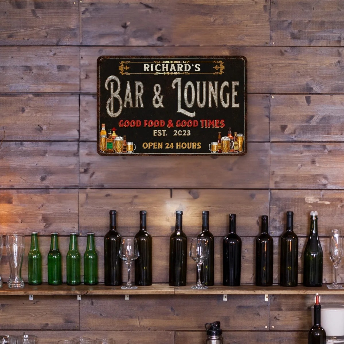 Custom Bar & Lounge Sign Bar a - Home Bar Signs 리뷰 및 가격
