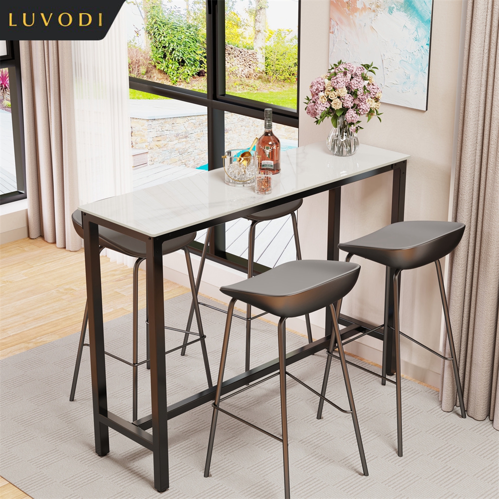 LUVODI Black Bar Table with Wh - Home Bar And Counter 리뷰 및 가격