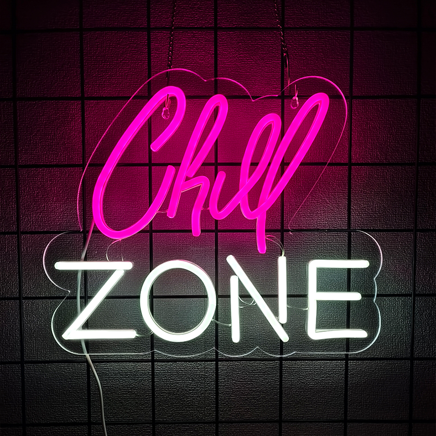 Chill Zone Neon Sign For Wall  - Home Bar Lounge 리뷰 및 가격