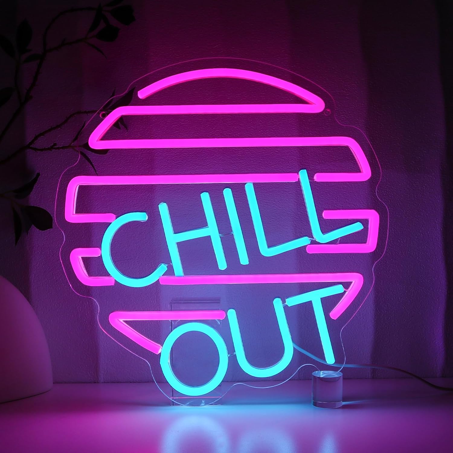Chill Out Neon Sign for Wall D - Home Bar Lounge 리뷰 및 가격
