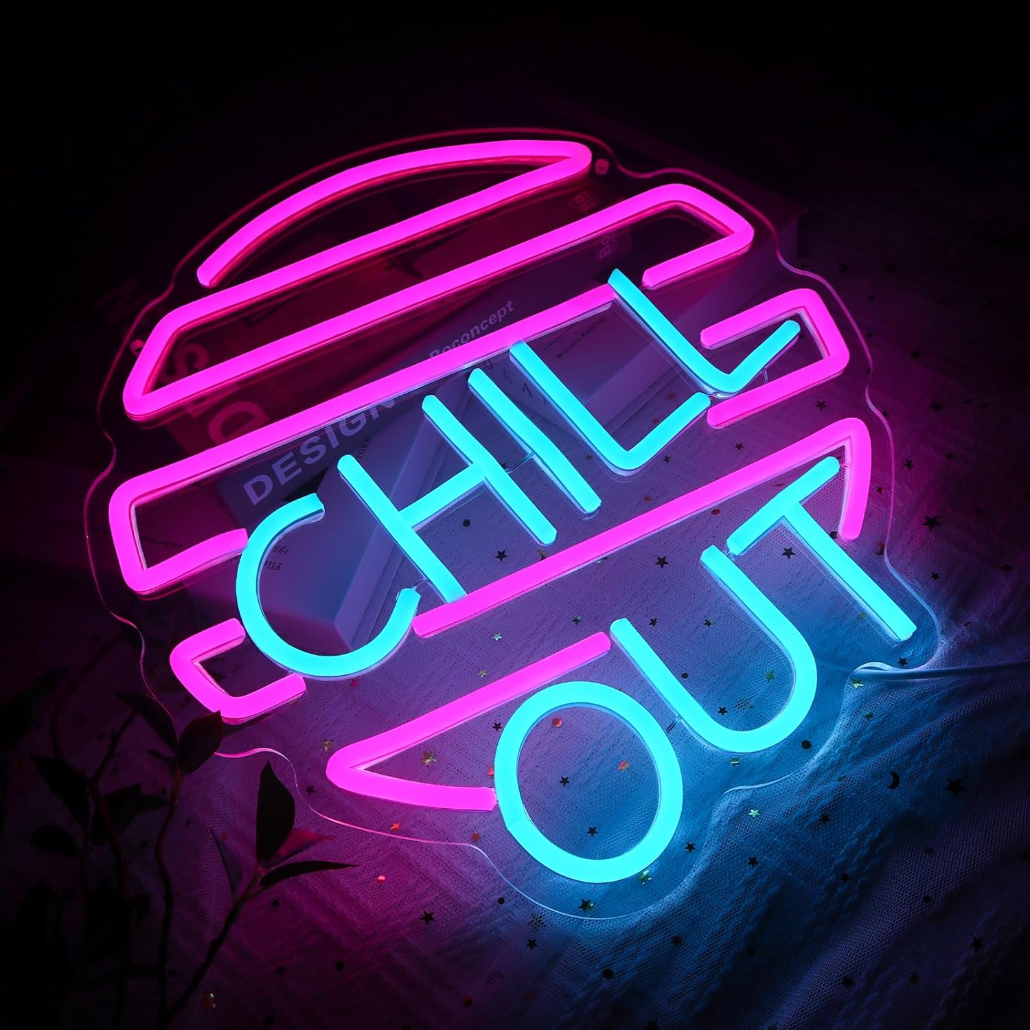Chill Out Neon Sign for Wall D - Home Bar Lounge 리뷰 및 가격