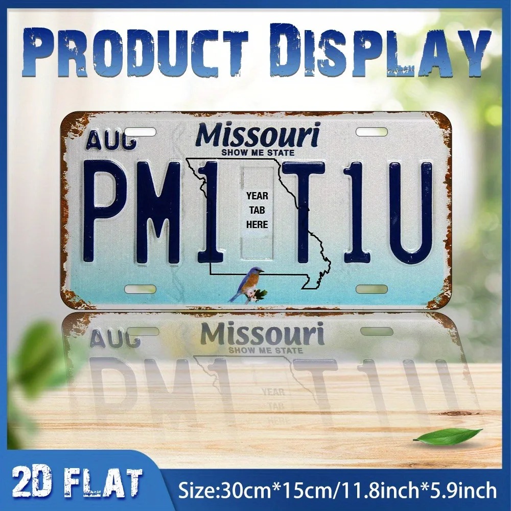 2D Flat Retro Missouri Blue Bi - Home Bar Signs 리뷰 및 가격