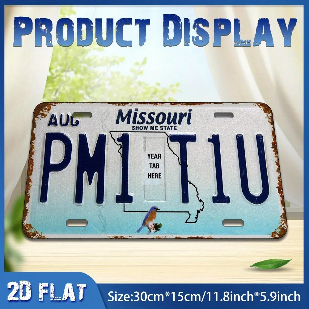 2D Flat Retro Missouri Blue Bi - Home Bar Signs 리뷰 및 가격
