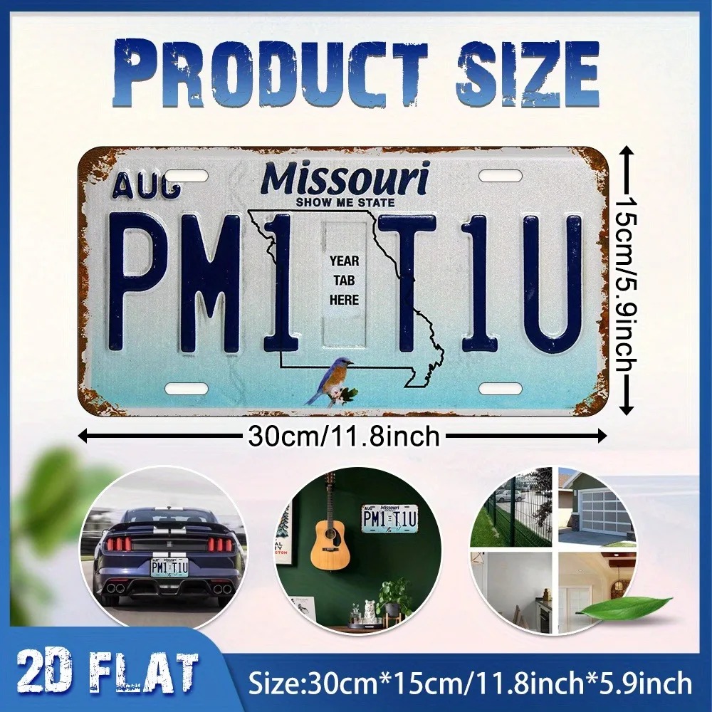 2D Flat Retro Missouri Blue Bi - Home Bar Signs 리뷰 및 가격