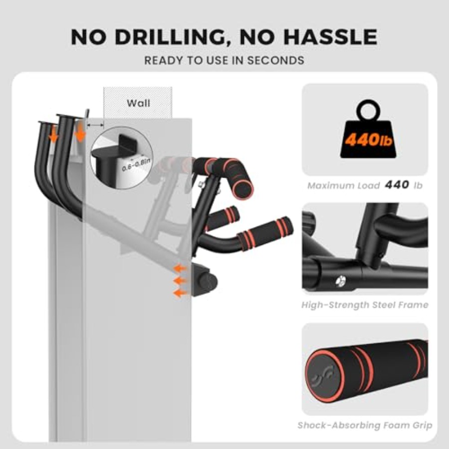 Doorway pull-up bar for home g - Home Bar And Gym 리뷰 및 가격