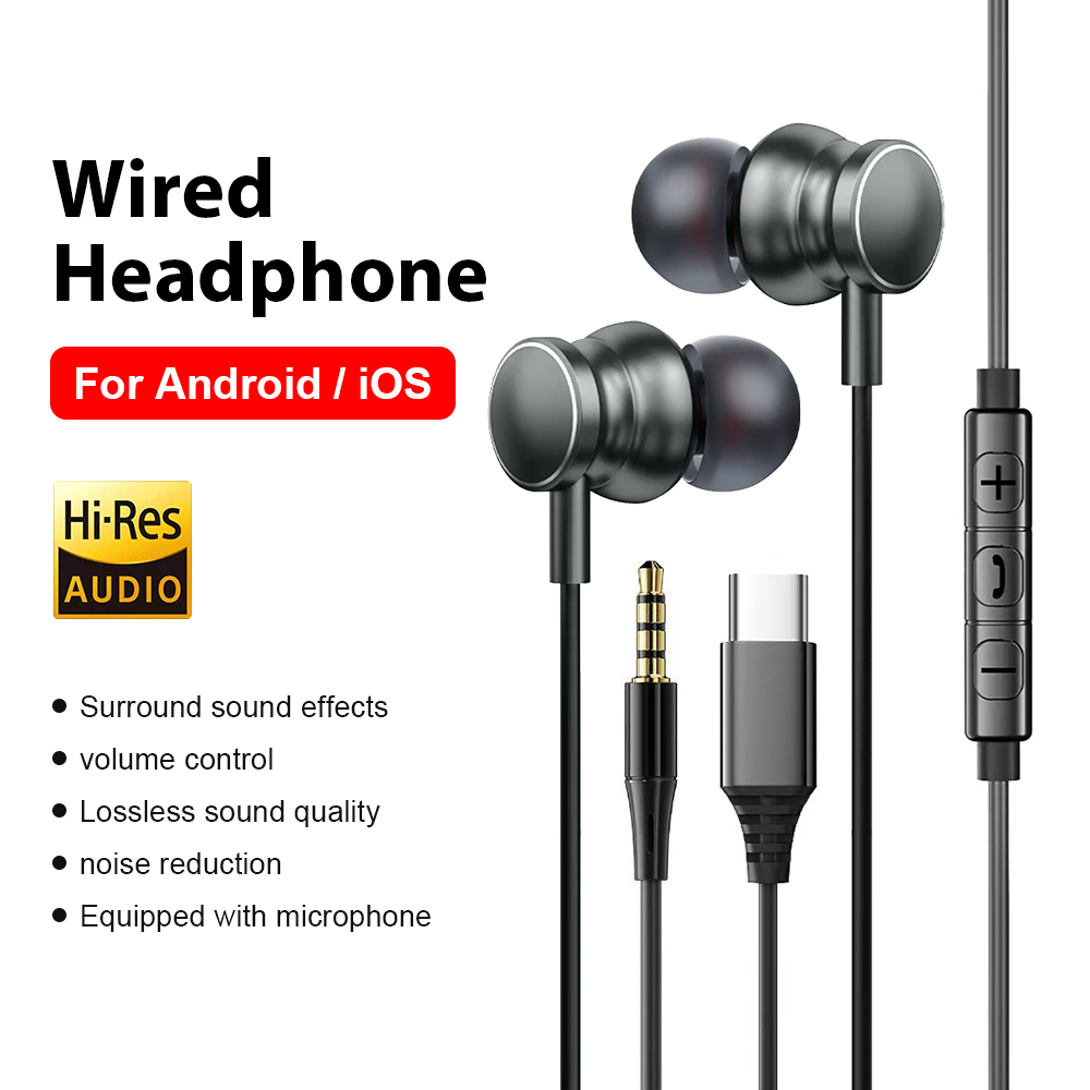 Type C Wired Headphones 3.5mm  - Home Bar Iphone 리뷰 및 가격