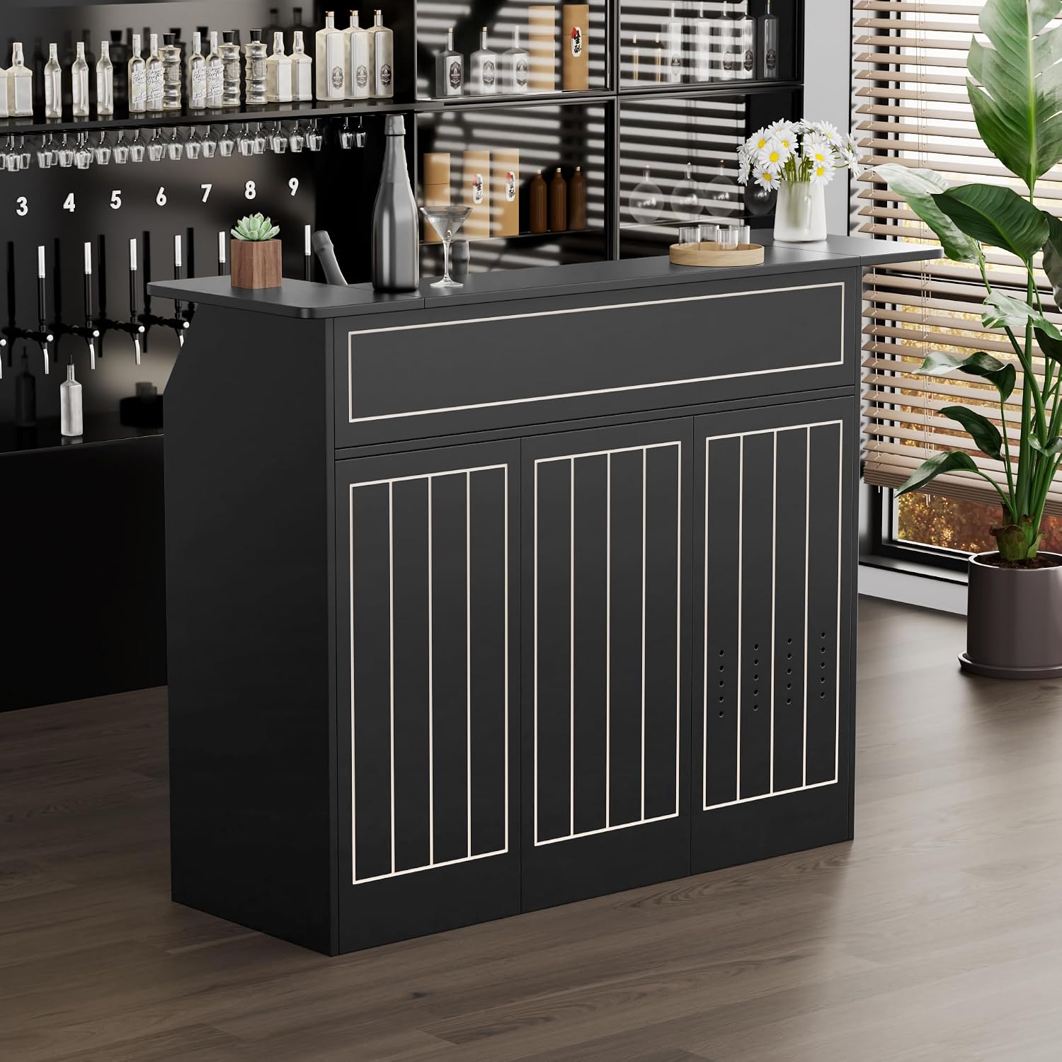 U-Shaped Bar Cabinet, Home Bar - Home Bar And Fridge 리뷰 및 가격
