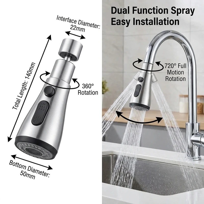 Universal 360° Rotate Kitchen  - Home Bar Sink 리뷰 및 가격