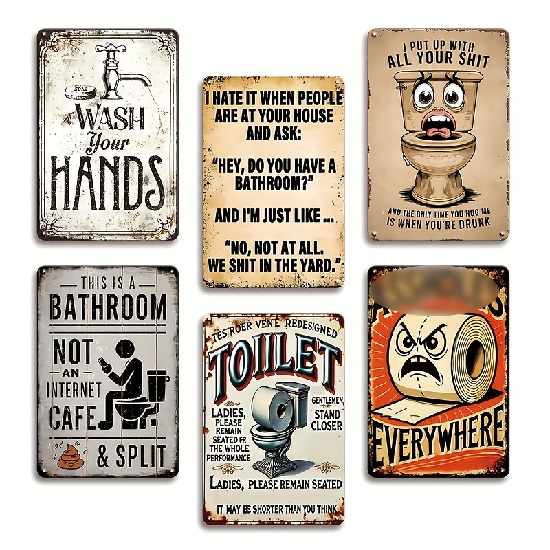 Set of 6, Fun Quotes Metal Tin - Home Bar Setup 리뷰 및 가격