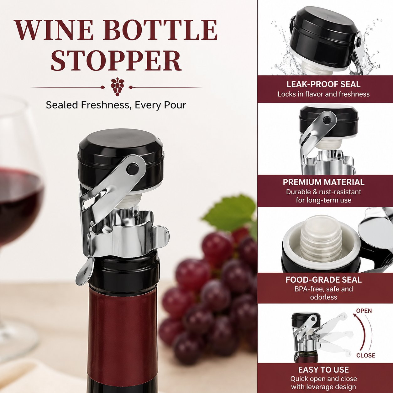 Cabilock 3pcs Stainless Steel  - Wine Preservation Pump 리뷰 및 가격