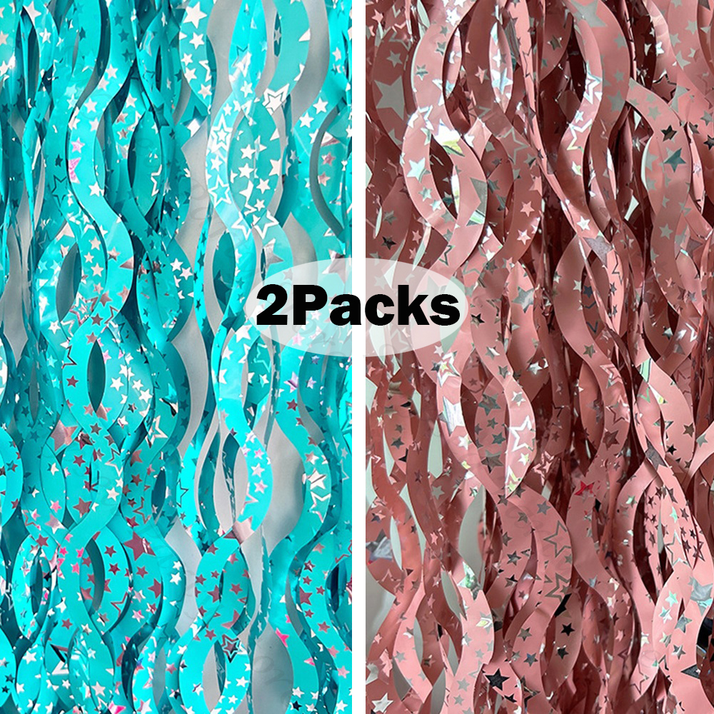 2Packs Teal Blue Pink Foil Cur - Home Bargains 리뷰 및 가격